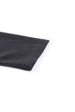 Blank Apparel - Black One-shoulder Gem Rhinestone Accent Flare Bottom Jumpsuit
