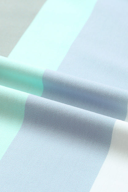 Débardeur à rayures multicolores et col cranté