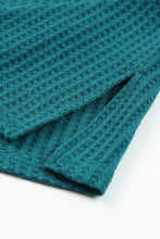 Leopard Color Block Waffle Knit Top