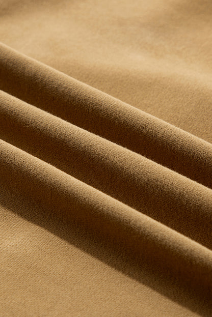 Sweat à capuche ample doublé en polaire marron avec poches kangourou à demi-fermeture éclair