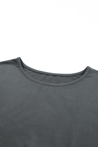 Robe t-shirt décontractée à pois contrastés et poches 