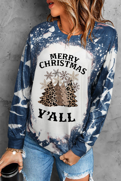 Multicolor Vintage Bleached Burning Vibe Pullover