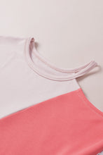 Sleeve Asymmetric Cold Shoulder Colorblock Knit Top