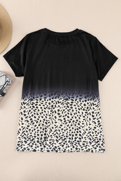 Robe t-shirt décontractée à pois contrastés et poches 