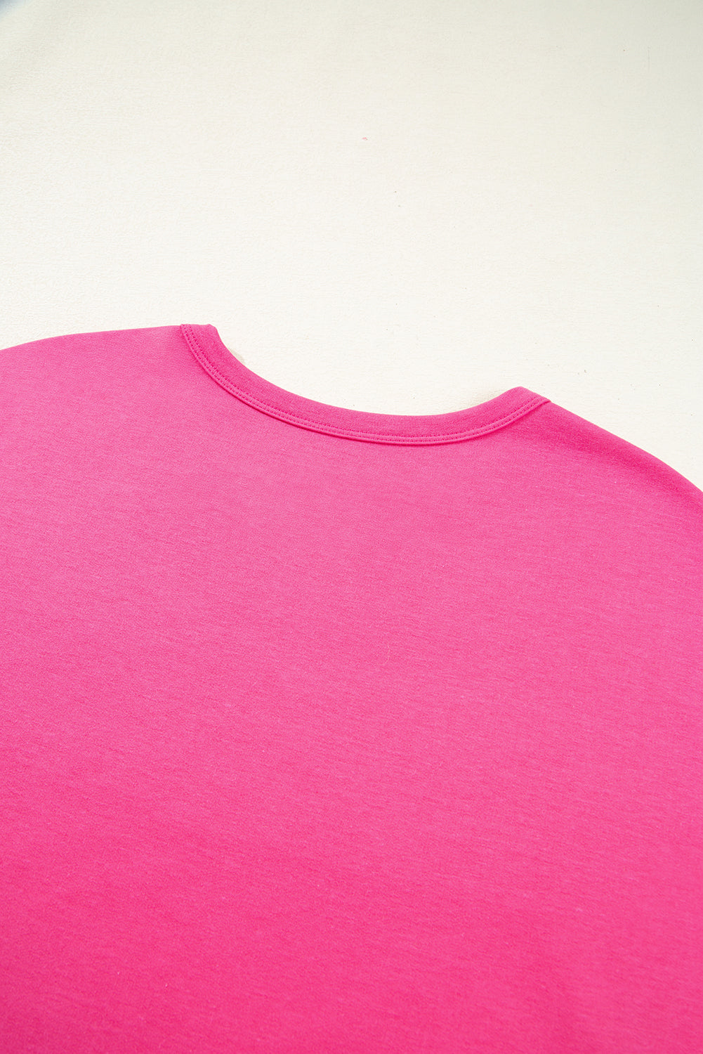 Rose Red Vibrant Striped Detail Athleisure 2pcs Short Set