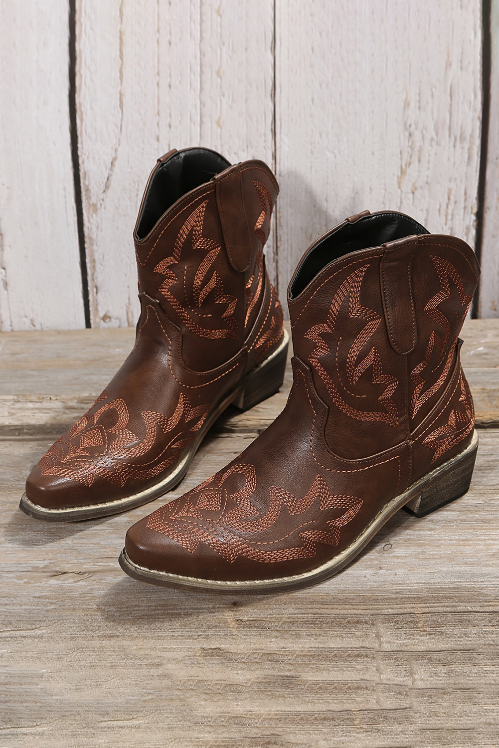 Ruby Western Embroidered Pointed Toe Cowgirl Boots