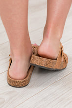 Camel Suede Adjustable Strap Toe Ring Outdoor Slippers