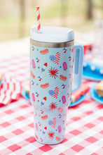 Beau Blue Flag Day Fun Pattern Cup with Handle 40oz