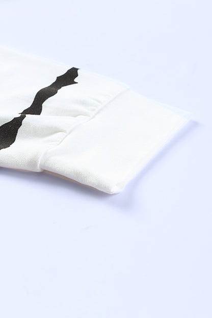 Sudadera con capucha de manga larga con botones y cordón a rayas