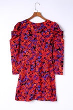 Floret Print Wrap V Neck Bodycon Dress