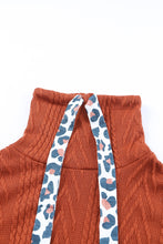 Patchwork Cowl Neck Knit Top