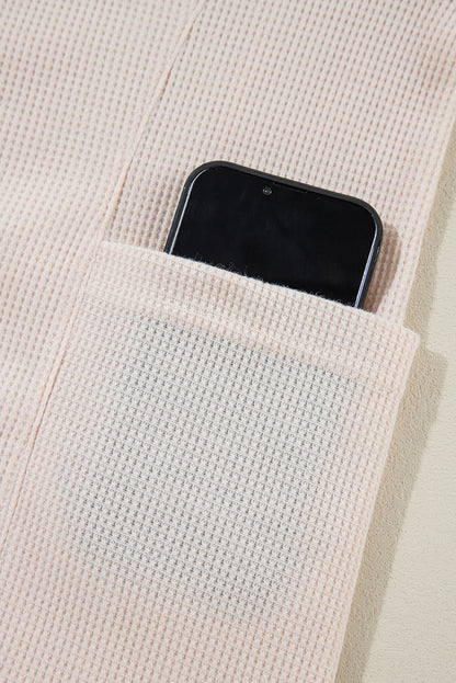 Haut ample à manches longues et col gaufré Jet Stream