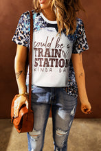 TRAIN STATION Graphic Leopard Print T Shirt