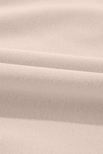 Parchment Embroidered Bow Lantern Sleeve Oversized Pullover Sweatshirt