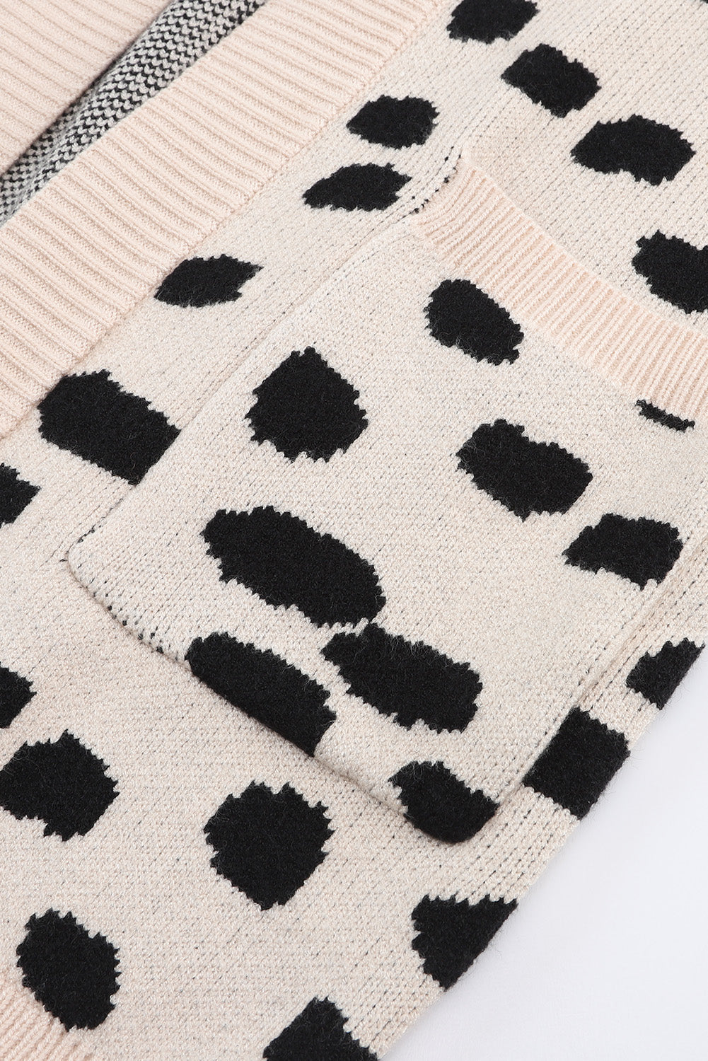 Cardigan ouvert sur le devant à motif animalier tacheté