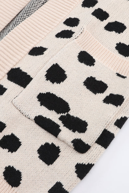 Cardigan ouvert sur le devant à motif animalier tacheté