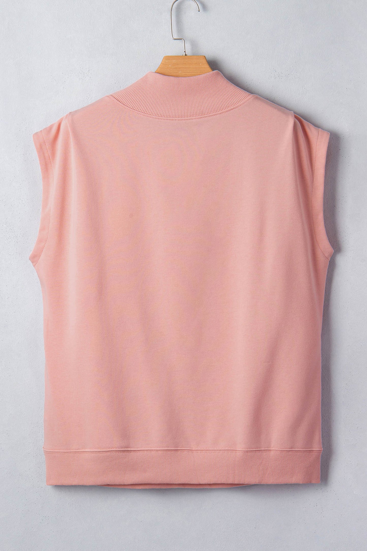 Pink Lake Weekend Graphic High Neck Short Sleeve Top