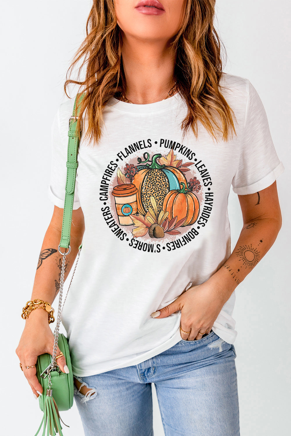 T-shirt décontracté à imprimé animal « Its Fall Yall »