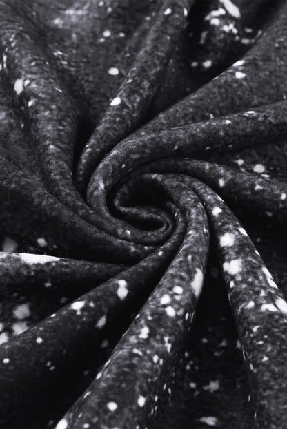 Sudadera blanqueada con estampado de leopardo navideño nevado