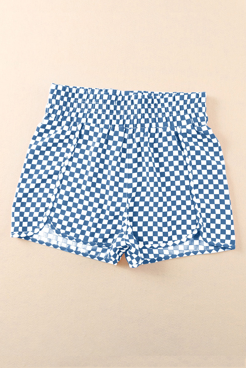 Blue Leopard High Waisted Athletic Shorts