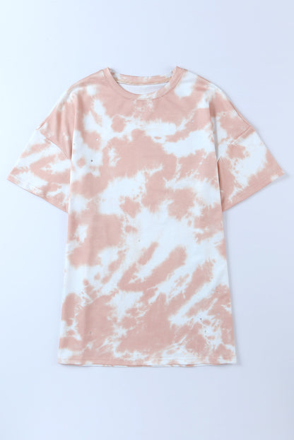 Tie-dye Round Neck Short Sleeve Top