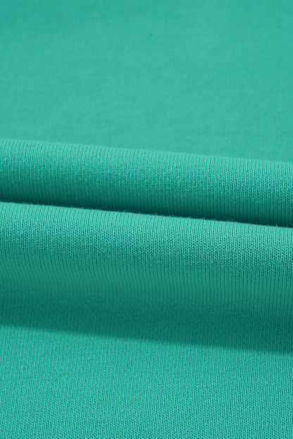 Aruba Blue Plaid Vintage Paisley Patchwork Long Sleeve Raglan Top