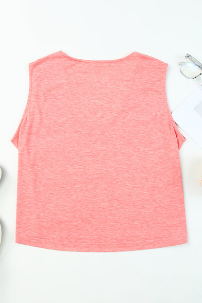 Débardeur ample à bretelles et strass