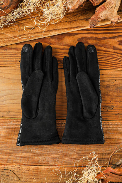 Gray Shiny Touch Screen Cycling Gloves