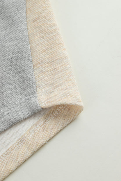 Chemise en tricot à blocs de couleur et bordure contrastée