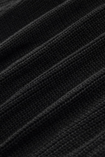 Suéter de punto acanalado con hombros descubiertos y cinturón cruzado sin espalda para mujer, informal, holgado, de manga larga, Color sólido, para invierno