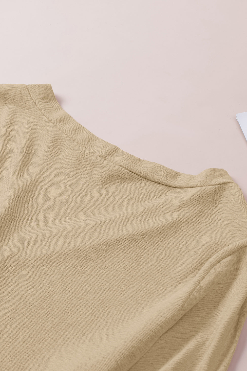 Cardigan ouvert à boutons de couleur unie beige