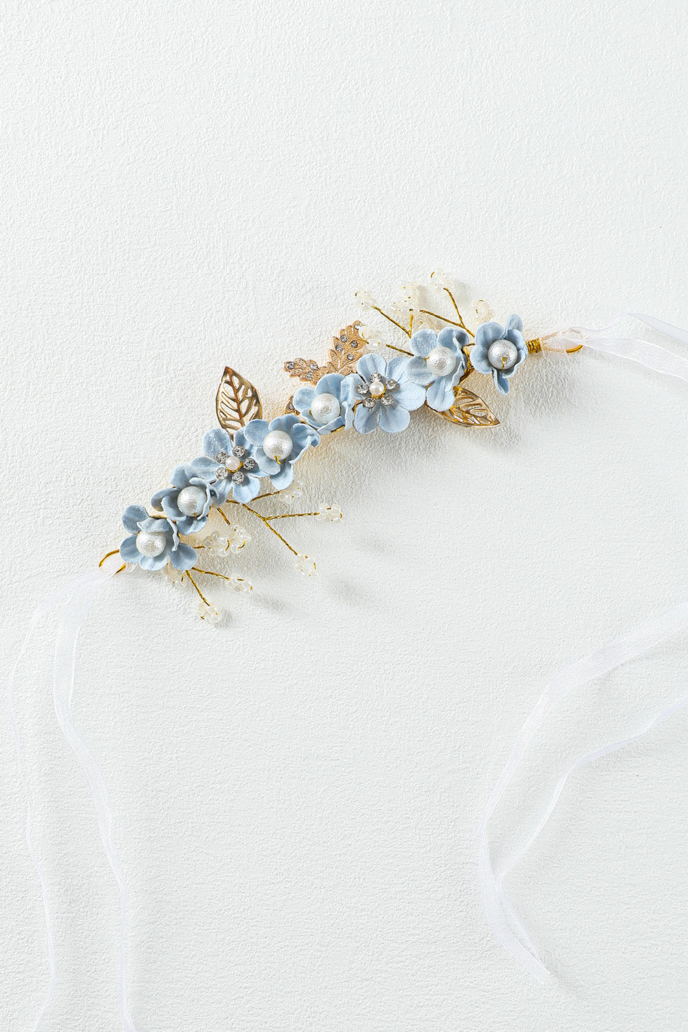 Alloy Flower Ribbon Tie Wedding Bracelet