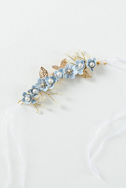 Alloy Flower Ribbon Tie Wedding Bracelet