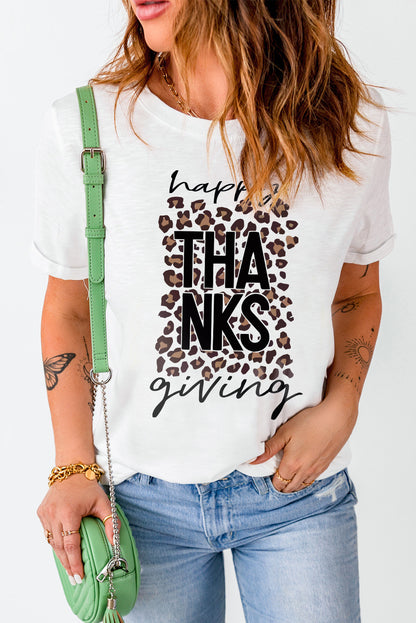 T-shirt à manches courtes avec imprimé floral et motif dinde