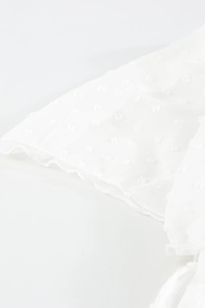 Yellow Yellow Off Shoulder Ruffle Swiss Dot Maxi Dress