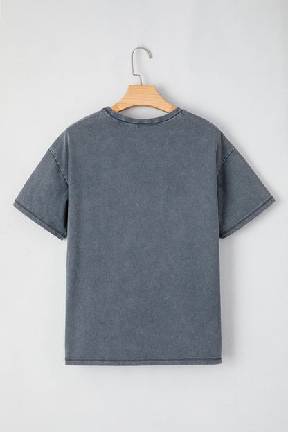 T-shirt graphique à motif bottes de cowboy western taille haute