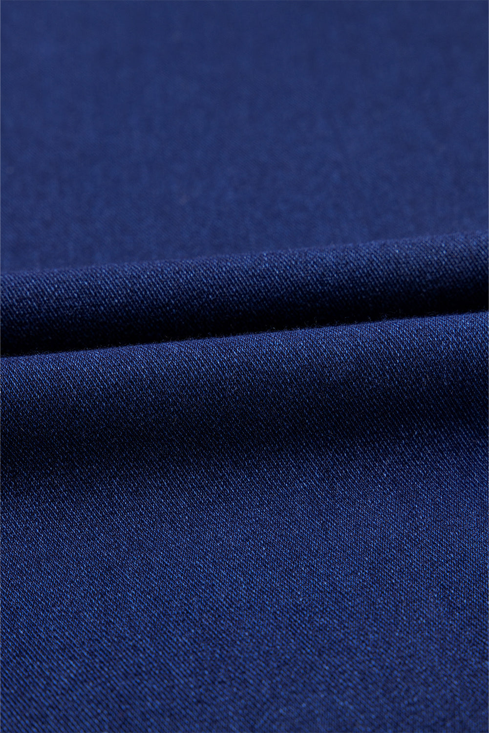 Jean évasé taille haute croisé bleu crépuscule uni