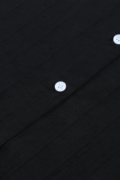 Camisa con botones texturizados y bolsillos