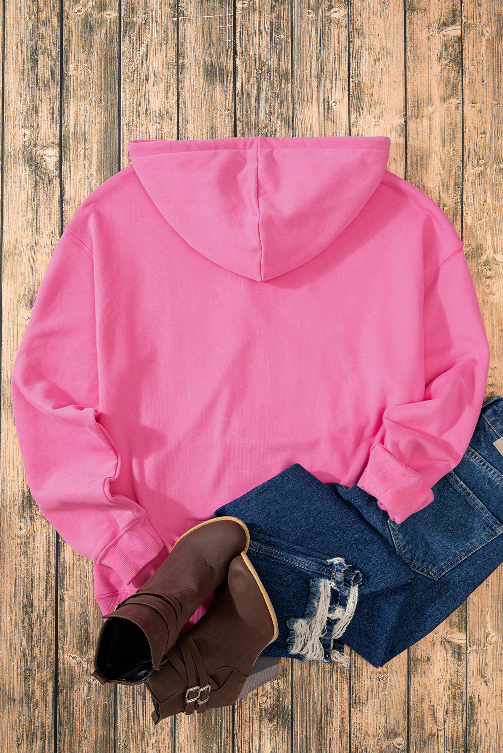 Sweat à capuche épais avec cordon de serrage et poche kangourou doublée en polaire Bonbon