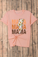 Pink MAMA Sunflower Bolt Graphic T Shirt