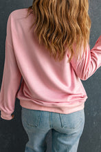 Pink Glitter Chenille Heart Patch Valentines Sweatshirt