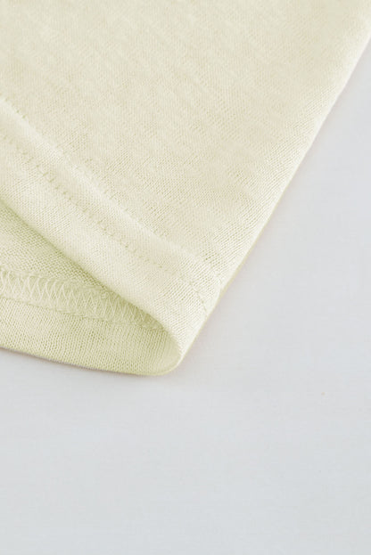 Cardigan ouvert à boutons de couleur unie beige