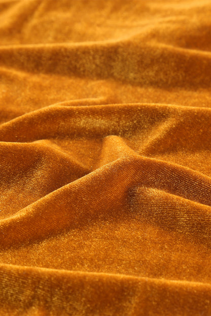 Abrigo retro de terciopelo con bolsillo de manga larga 