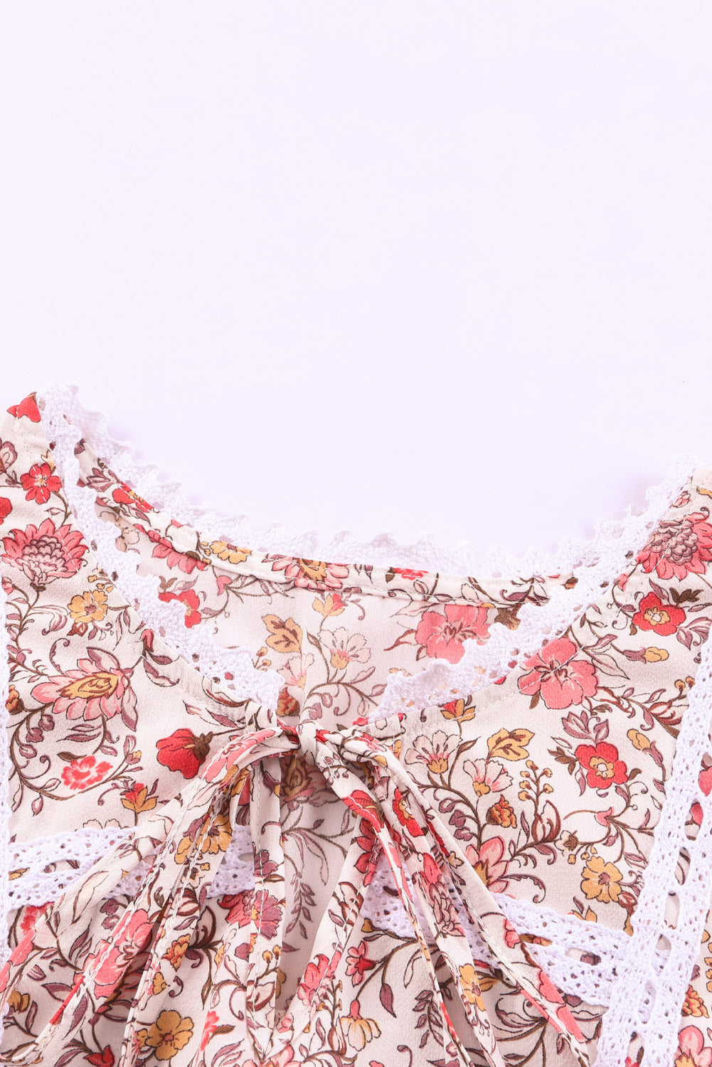 Haut grande taille à imprimé floral et col fendu 