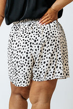 Plus Size Dalmatian Print High Waist Shorts