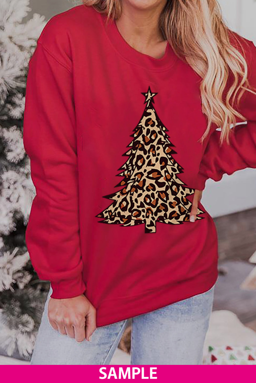 Blank Apparel - Sweat-shirt ras du cou uni rouge