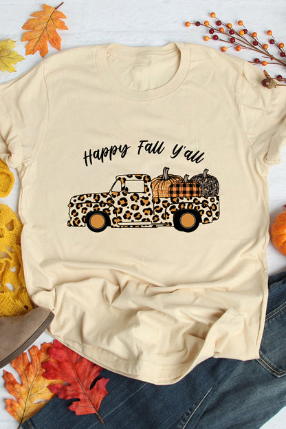 T-shirt décontracté à imprimé animal « Its Fall Yall »