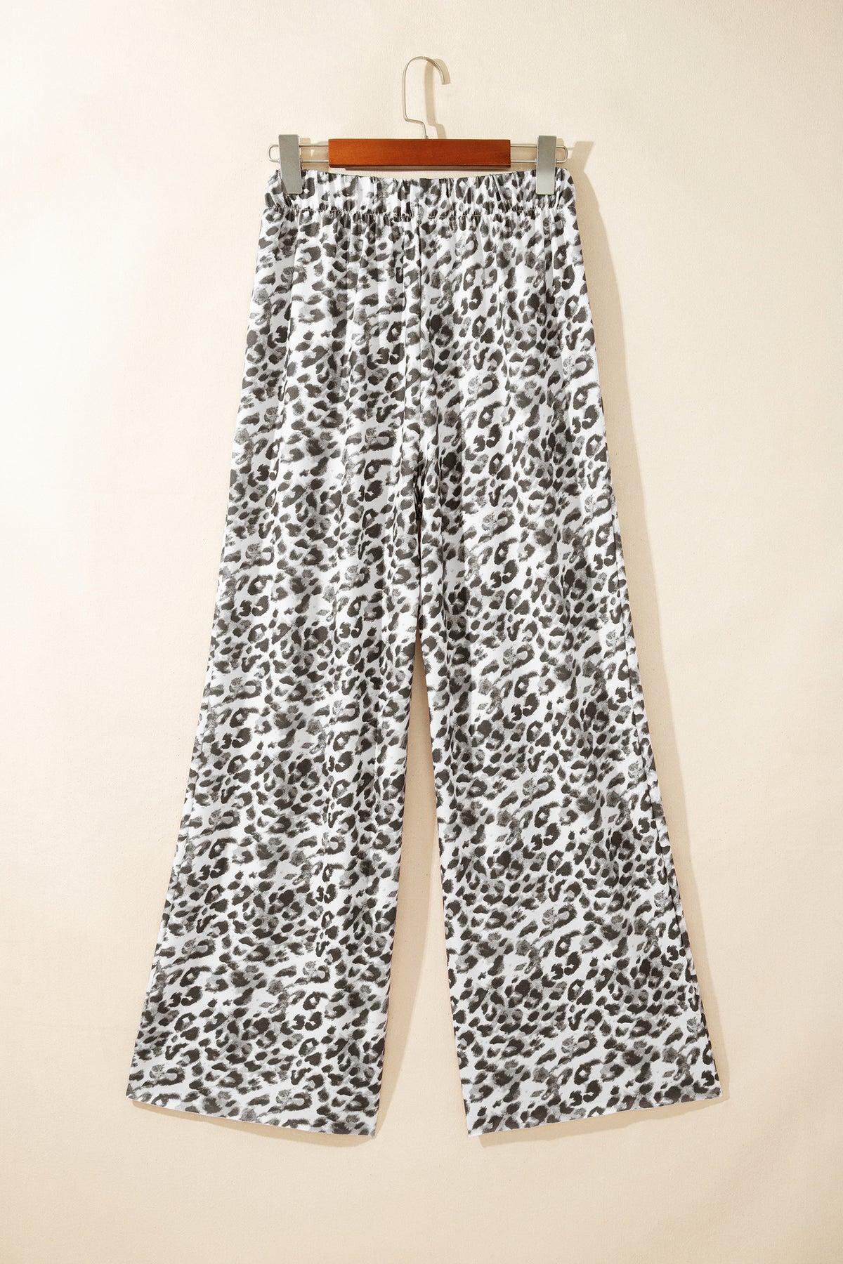 Multicolour Leopard Print Wide Leg Full Length Pants