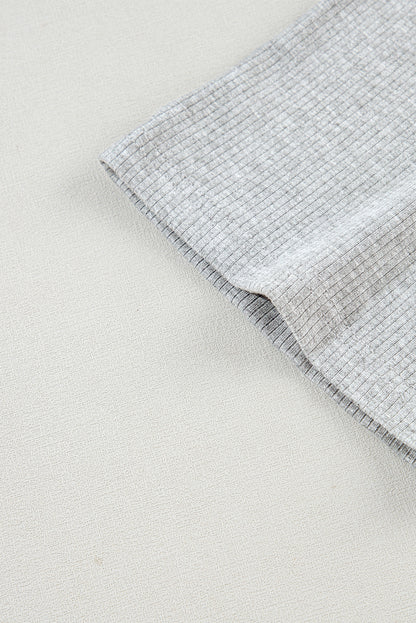 Ensemble tunique ample gris clair uni et short slim