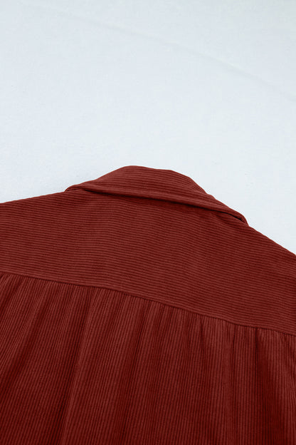 Clay Adjustable Cuff Long Sleeve Corduroy Shirt